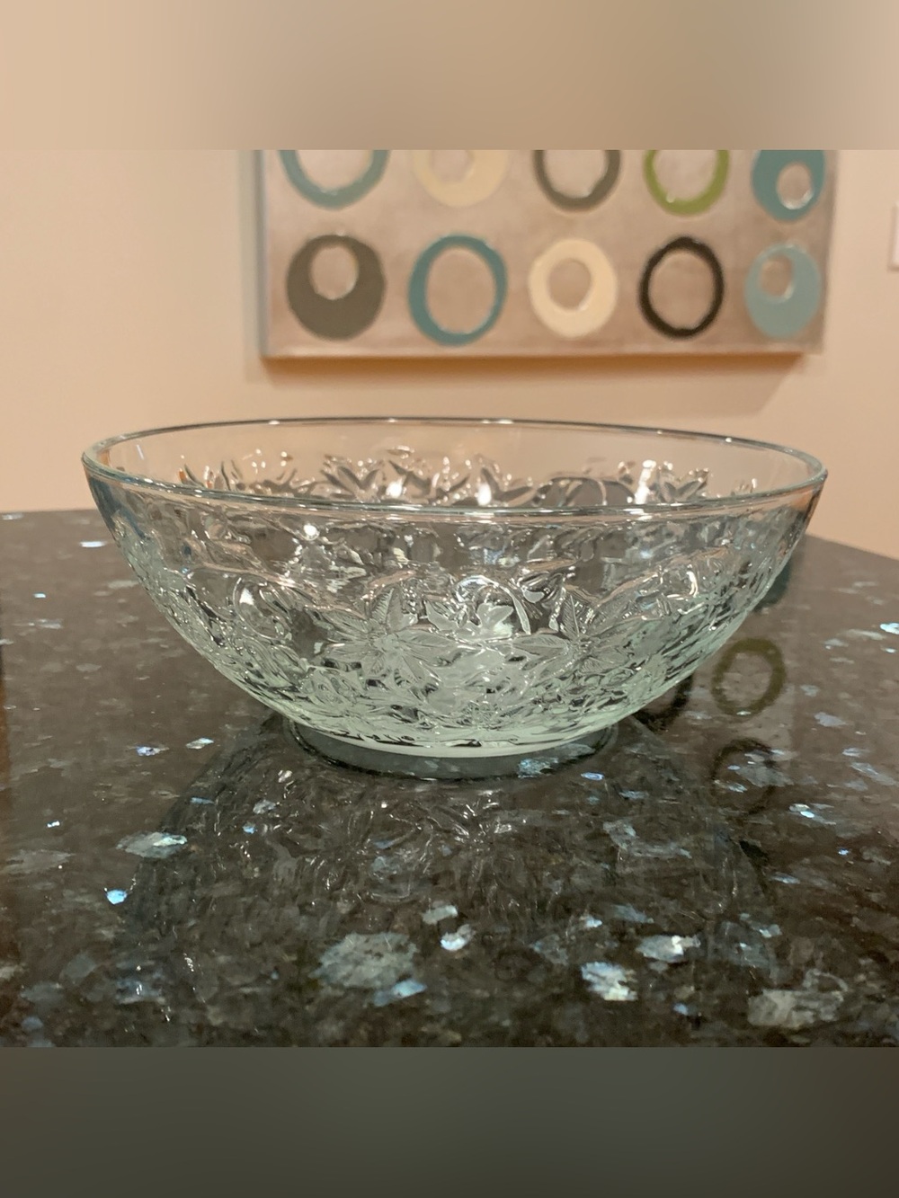 Vintage Princess House Fantasia Crystal #521 Medium Salad Serving Bowl 8.5"x3"